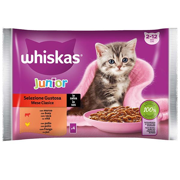Whiskas - Core Selezione Gustosa Junior 4X85GR Whiskas - Core Selezione Gustosa Junior 4X85GR